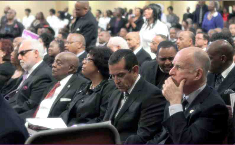 Dignitaries at Bishop Brookins service